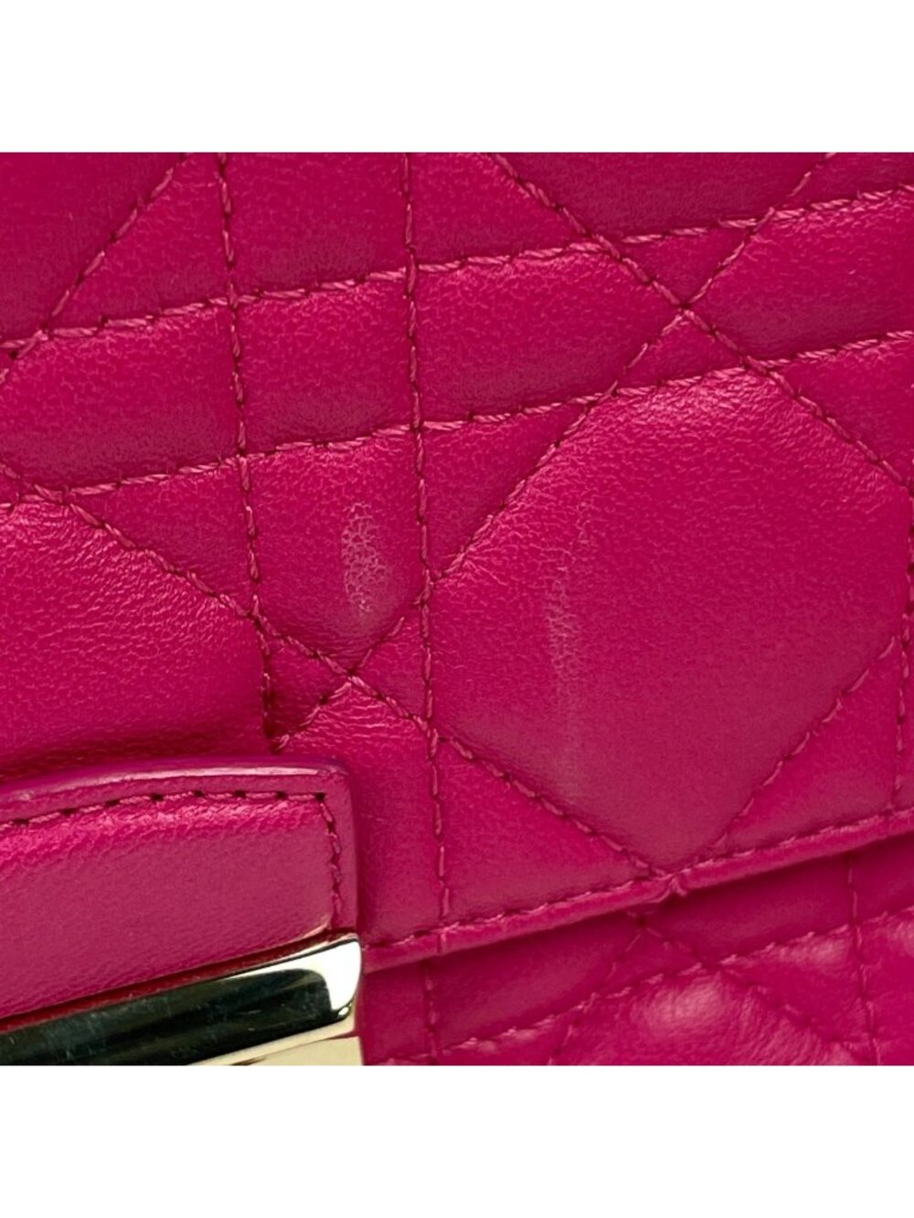 Dior Cannage Clutch Wallet Leather Pink - Picture 4 of 8
